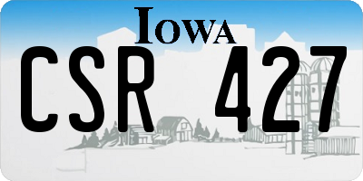 IA license plate CSR427
