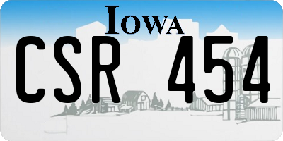 IA license plate CSR454
