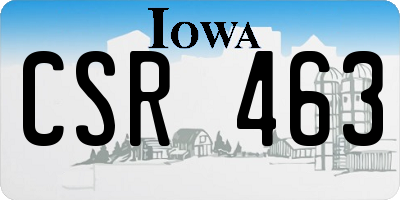 IA license plate CSR463