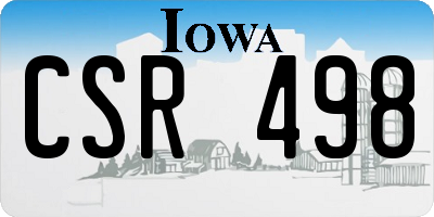 IA license plate CSR498