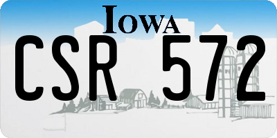 IA license plate CSR572