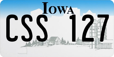 IA license plate CSS127