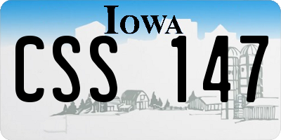IA license plate CSS147
