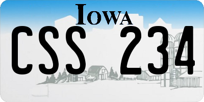 IA license plate CSS234