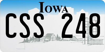 IA license plate CSS248