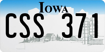 IA license plate CSS371