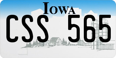 IA license plate CSS565