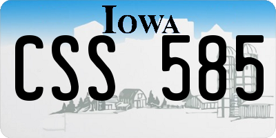 IA license plate CSS585