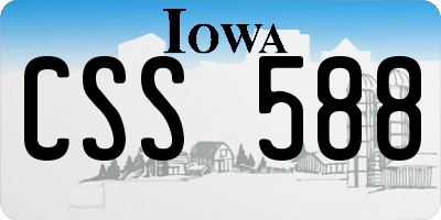 IA license plate CSS588