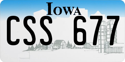 IA license plate CSS677