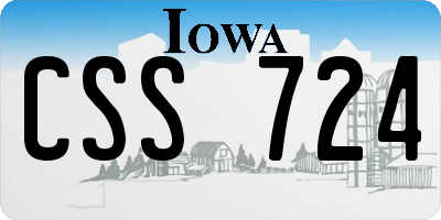 IA license plate CSS724
