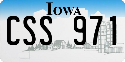 IA license plate CSS971