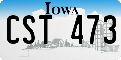 IA license plate CST473