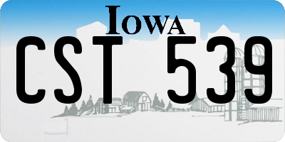 IA license plate CST539