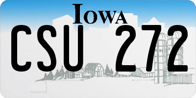IA license plate CSU272