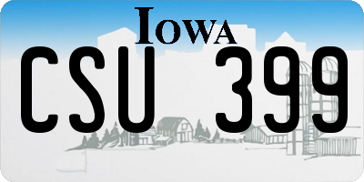 IA license plate CSU399