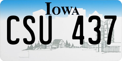IA license plate CSU437