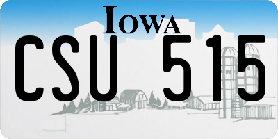 IA license plate CSU515