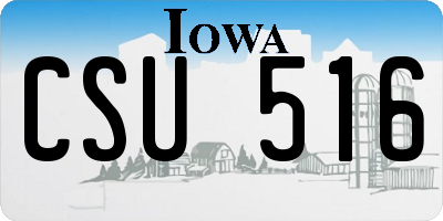 IA license plate CSU516