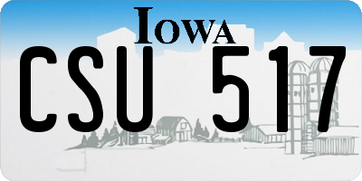 IA license plate CSU517