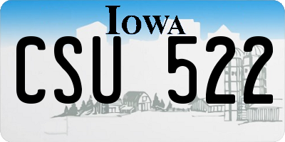 IA license plate CSU522