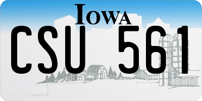 IA license plate CSU561
