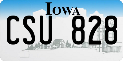 IA license plate CSU828