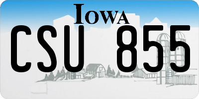 IA license plate CSU855