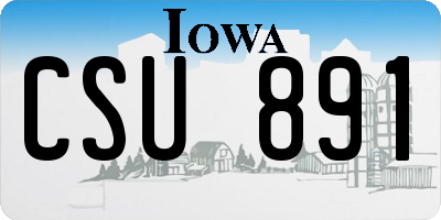 IA license plate CSU891