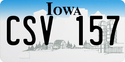 IA license plate CSV157