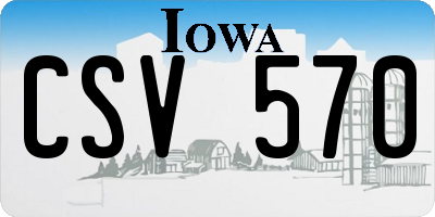 IA license plate CSV570