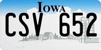 IA license plate CSV652