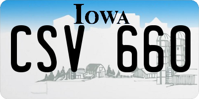IA license plate CSV660