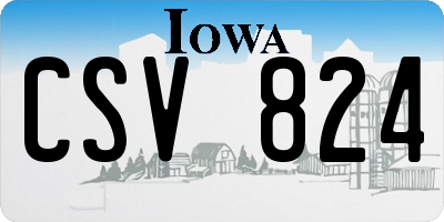 IA license plate CSV824