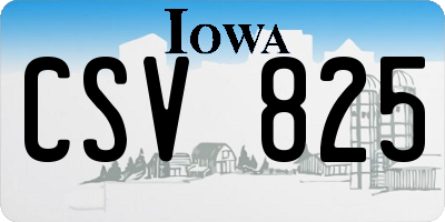 IA license plate CSV825