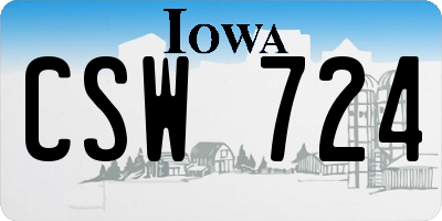 IA license plate CSW724