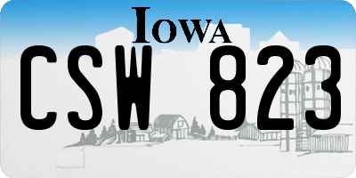 IA license plate CSW823