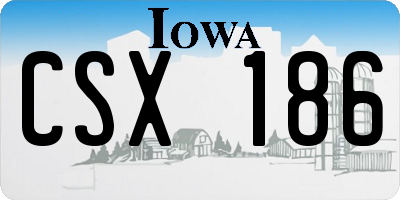 IA license plate CSX186