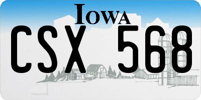 IA license plate CSX568