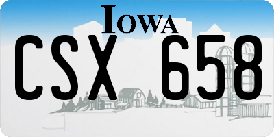 IA license plate CSX658