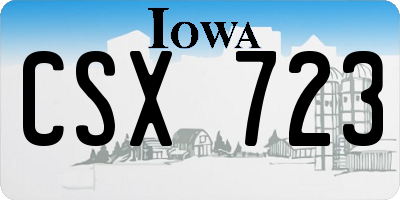 IA license plate CSX723