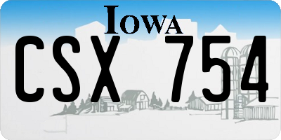 IA license plate CSX754
