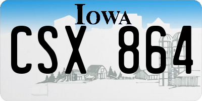 IA license plate CSX864