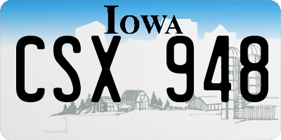 IA license plate CSX948