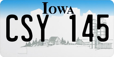 IA license plate CSY145