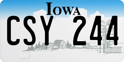 IA license plate CSY244