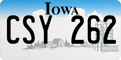 IA license plate CSY262