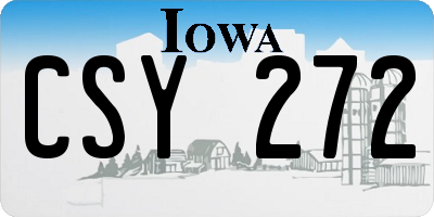IA license plate CSY272