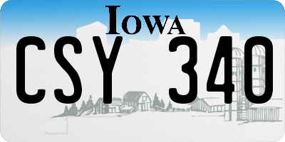 IA license plate CSY340