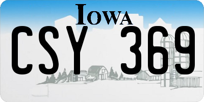 IA license plate CSY369